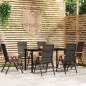 vidaXL 7-tlg. Garten-Essgruppe Schwarz vidaXL 7-tlg. Garten-Essgruppe Schwarz