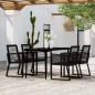 vidaXL 5-tlg. Garten-Essgruppe Schwarz vidaXL 5-tlg. Garten-Essgruppe Schwarz