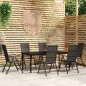 vidaXL 7-tlg. Garten-Essgruppe Schwarz vidaXL 7-tlg. Garten-Essgruppe Schwarz