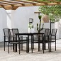 vidaXL 7-tlg. Garten-Essgruppe Schwarz vidaXL 7-tlg. Garten-Essgruppe Schwarz