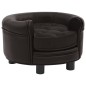 Hundesofa Braun 48x48x32 cm Plüsch und Kunstleder Hundesofa Braun 48x48x32 cm Plüsch und Kunstleder
