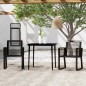 vidaXL 3-tlg. Garten-Essgruppe Schwarz vidaXL 3-tlg. Garten-Essgruppe Schwarz