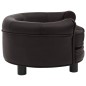 Hundesofa Braun 48x48x32 cm Plüsch und Kunstleder Hundesofa Braun 48x48x32 cm Plüsch und Kunstleder