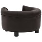 Hundesofa Braun 48x48x32 cm Plüsch und Kunstleder Hundesofa Braun 48x48x32 cm Plüsch und Kunstleder