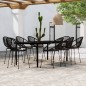 vidaXL 9-tlg. Garten-Essgruppe Schwarz vidaXL 9-tlg. Garten-Essgruppe Schwarz