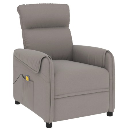 Massagesessel Taupe Stoff