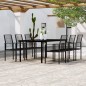 vidaXL 7-tlg. Garten-Essgruppe Schwarz vidaXL 7-tlg. Garten-Essgruppe Schwarz