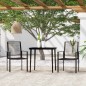 vidaXL 3-tlg. Garten-Essgruppe Schwarz vidaXL 3-tlg. Garten-Essgruppe Schwarz