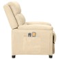 vidaXL Massagesessel Elektrisch Creme Stoff vidaXL Massagesessel Elektrisch Creme Stoff