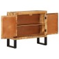 Sideboard 80x30x71 cm Massives Raues Mangoholz und Metall Sideboard 80x30x71 cm Massives Raues Mangoholz und Metall