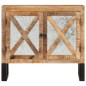 Sideboard 80x30x71 cm Massives Raues Mangoholz und Metall Sideboard 80x30x71 cm Massives Raues Mangoholz und Metall