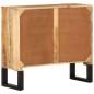 Sideboard 80x30x71 cm Massives Raues Mangoholz und Metall Sideboard 80x30x71 cm Massives Raues Mangoholz und Metall