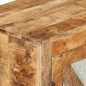 Sideboard 80x30x71 cm Massives Raues Mangoholz und Metall Sideboard 80x30x71 cm Massives Raues Mangoholz und Metall