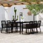 vidaXL 7-tlg. Garten-Essgruppe Schwarz vidaXL 7-tlg. Garten-Essgruppe Schwarz