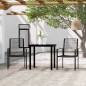 vidaXL 3-tlg. Garten-Essgruppe Schwarz vidaXL 3-tlg. Garten-Essgruppe Schwarz