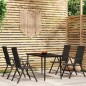 vidaXL 5-tlg. Garten-Essgruppe Schwarz vidaXL 5-tlg. Garten-Essgruppe Schwarz