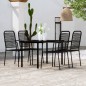 vidaXL 5-tlg. Garten-Essgruppe Schwarz vidaXL 5-tlg. Garten-Essgruppe Schwarz