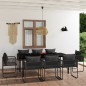 vidaXL 9-tlg. Garten-Essgruppe Schwarz vidaXL 9-tlg. Garten-Essgruppe Schwarz