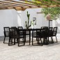 vidaXL 9-tlg. Garten-Essgruppe Schwarz vidaXL 9-tlg. Garten-Essgruppe Schwarz