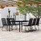 vidaXL 7-tlg. Garten-Essgruppe Schwarz vidaXL 7-tlg. Garten-Essgruppe Schwarz