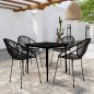 vidaXL 5-tlg. Garten-Essgruppe Schwarz vidaXL 5-tlg. Garten-Essgruppe Schwarz