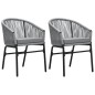 vidaXL 3-tlg. Garten-Essgruppe Grau vidaXL 3-tlg. Garten-Essgruppe Grau