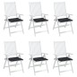 vidaXL Gartenstuhl-Kissen 6 Stk. Schwarz Karomuster 40x40x3 cm Stoff vidaXL Gartenstuhl-Kissen 6 Stk. Schwarz Karomuster 40x40x3 cm Stoff