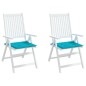 Gartenstuhl-Kissen 2 Stk. Türkis 40x40x3 cm Stoff Gartenstuhl-Kissen 2 Stk. Türkis 40x40x3 cm Stoff