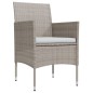 vidaXL 7-tlg. Garten-Essgruppe mit Kissen Beige und Schwarz vidaXL 7-tlg. Garten-Essgruppe mit Kissen Beige und Schwarz