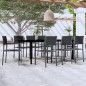 vidaXL 9-tlg. Garten-Essgruppe Schwarz vidaXL 9-tlg. Garten-Essgruppe Schwarz