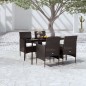 vidaXL 5-tlg. Garten-Essgruppe mit Kissen Schwarz vidaXL 5-tlg. Garten-Essgruppe mit Kissen Schwarz