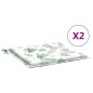 vidaXL Sitzkissen 2 Stk. Blattmuster 50x50x3 cm Stoff vidaXL Sitzkissen 2 Stk. Blattmuster 50x50x3 cm Stoff