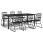 vidaXL 7-tlg. Garten-Essgruppe Schwarz PVC-Rattan vidaXL 7-tlg. Garten-Essgruppe Schwarz PVC-Rattan