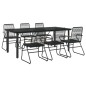 vidaXL 7-tlg. Garten-Essgruppe Schwarz PVC-Rattan vidaXL 7-tlg. Garten-Essgruppe Schwarz PVC-Rattan