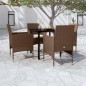 vidaXL 5-tlg. Garten-Essgruppe mit Kissen Braun und Schwarz vidaXL 5-tlg. Garten-Essgruppe mit Kissen Braun und Schwarz