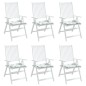 Sitzkissen 6 Stk. Blattmuster 50x50x3 cm Stoff Sitzkissen 6 Stk. Blattmuster 50x50x3 cm Stoff