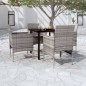 vidaXL 5-tlg. Garten-Essgruppe mit Kissen Grau und Schwarz vidaXL 5-tlg. Garten-Essgruppe mit Kissen Grau und Schwarz