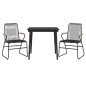 vidaXL 3-tlg. Garten-Essgruppe Schwarz PVC Rattan vidaXL 3-tlg. Garten-Essgruppe Schwarz PVC Rattan