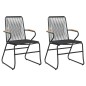 vidaXL 3-tlg. Garten-Essgruppe Schwarz PVC Rattan vidaXL 3-tlg. Garten-Essgruppe Schwarz PVC Rattan