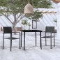 vidaXL 3-tlg. Garten-Essgruppe Schwarz vidaXL 3-tlg. Garten-Essgruppe Schwarz