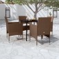 vidaXL 5-tlg. Garten-Essgruppe mit Kissen Braun und Schwarz vidaXL 5-tlg. Garten-Essgruppe mit Kissen Braun und Schwarz