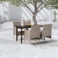 vidaXL 5-tlg. Garten-Essgruppe mit Kissen Beige und Schwarz vidaXL 5-tlg. Garten-Essgruppe mit Kissen Beige und Schwarz
