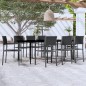 vidaXL 9-tlg. Garten-Essgruppe Schwarz vidaXL 9-tlg. Garten-Essgruppe Schwarz