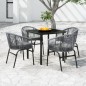 vidaXL 5-tlg. Garten-Essgruppe Grau vidaXL 5-tlg. Garten-Essgruppe Grau