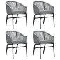 vidaXL 5-tlg. Garten-Essgruppe Grau vidaXL 5-tlg. Garten-Essgruppe Grau