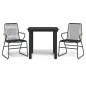 vidaXL 3-tlg. Garten-Essgruppe Schwarz PVC Rattan vidaXL 3-tlg. Garten-Essgruppe Schwarz PVC Rattan