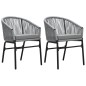 vidaXL 3-tlg. Garten-Essgruppe Grau vidaXL 3-tlg. Garten-Essgruppe Grau