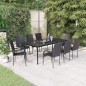 vidaXL 9-tlg. Garten-Essgruppe Schwarz vidaXL 9-tlg. Garten-Essgruppe Schwarz