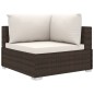 vidaXL 11-tlg. Garten-Lounge-Set mit Auflagen Poly Rattan Braun vidaXL 11-tlg. Garten-Lounge-Set mit Auflagen Poly Rattan Braun
