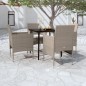 vidaXL 5-tlg. Garten-Essgruppe mit Kissen Beige und Schwarz vidaXL 5-tlg. Garten-Essgruppe mit Kissen Beige und Schwarz